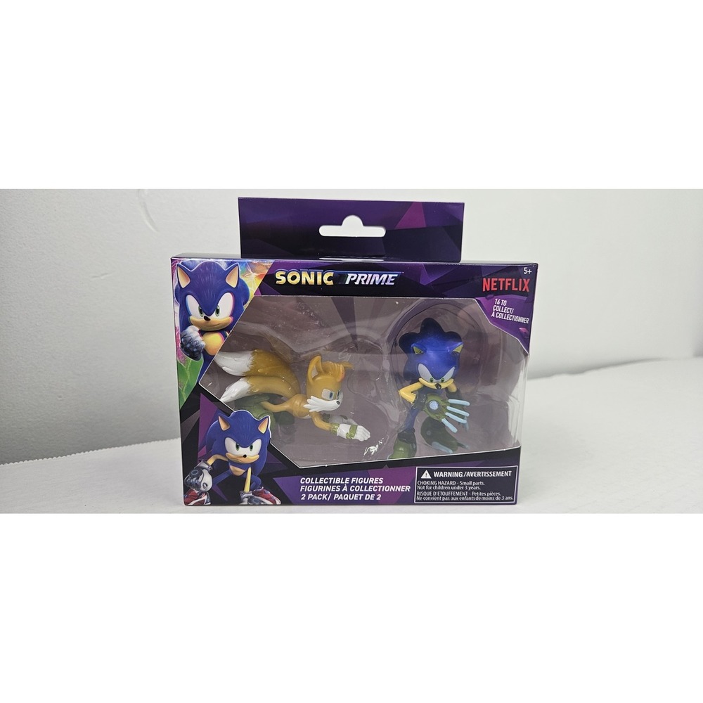Sonic Prime Collectible Figures, Sonic And Tails New In Sealed Box